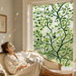 Botanical Stained Glass Leaf Window Film