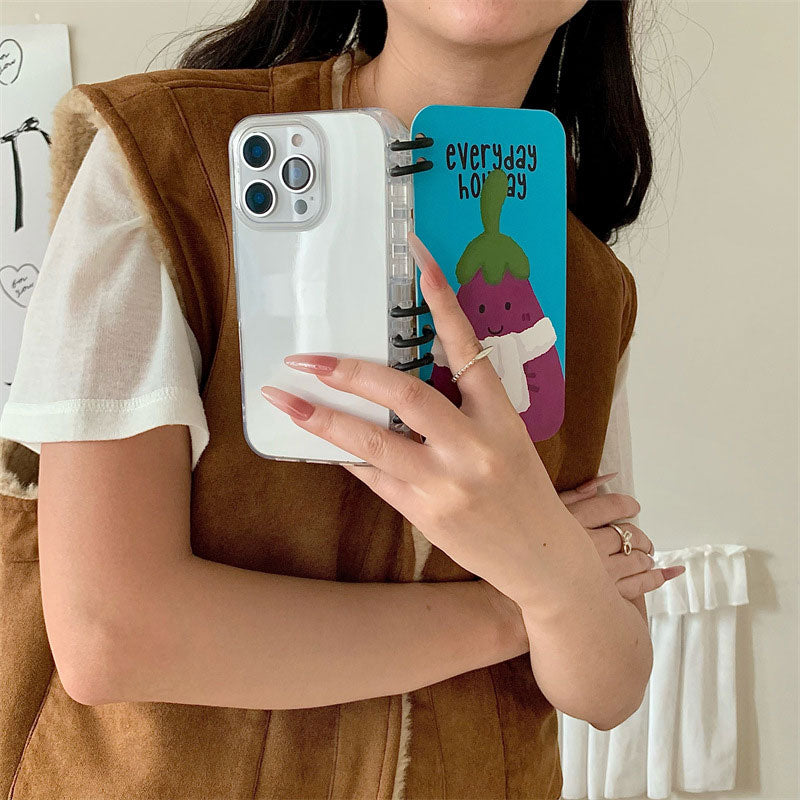 Loose-Leaf Notebook Cartoon Phone Case