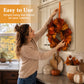 Autumn Maple Leaf Kitchen Cabinet Wreaths with Ribbon