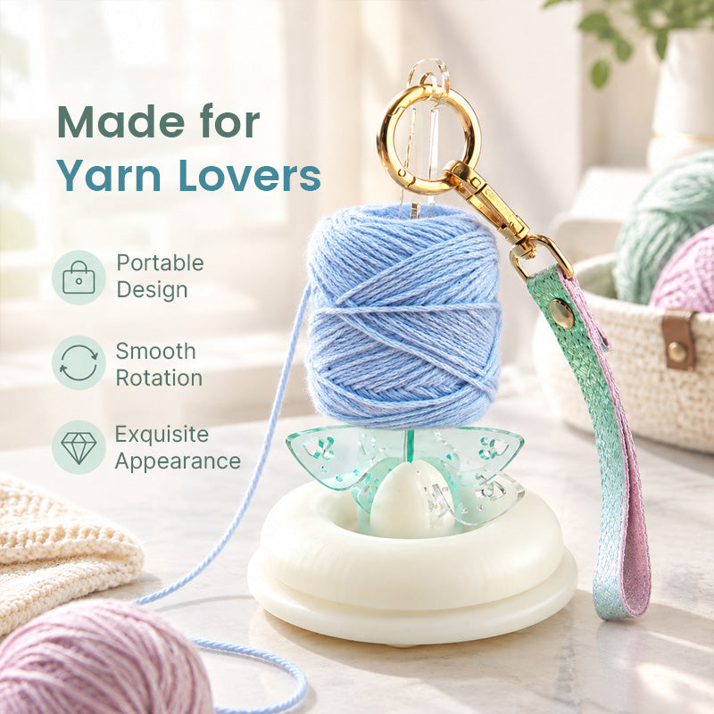 Portable Rotating Yarn Holder – Hands-Free Knitting & Crochet Companion