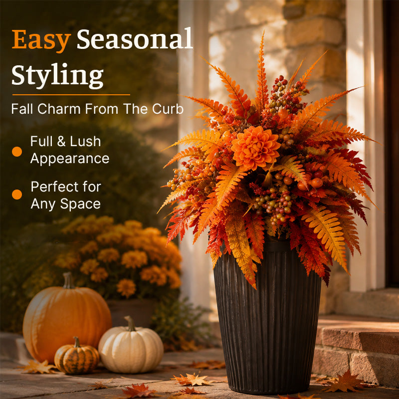 Autumn Harvest Floral Garden Stake Arrangement 🍁