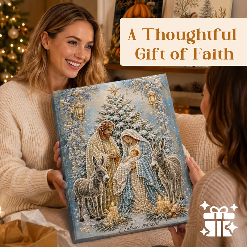 Nativity Scene Diamond Painting Kit – Christmas Christian DIY Decor