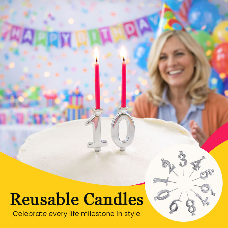 Number-shaped Birthday Candles
