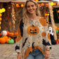 🎃 Witchy Cozy Vibes – Halloween Pumpkin Knit Sweater