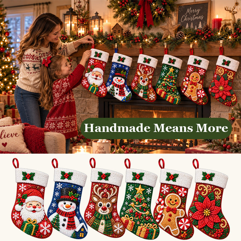 DIY Diamond Painting Christmas Stocking Kit - 6 Designs