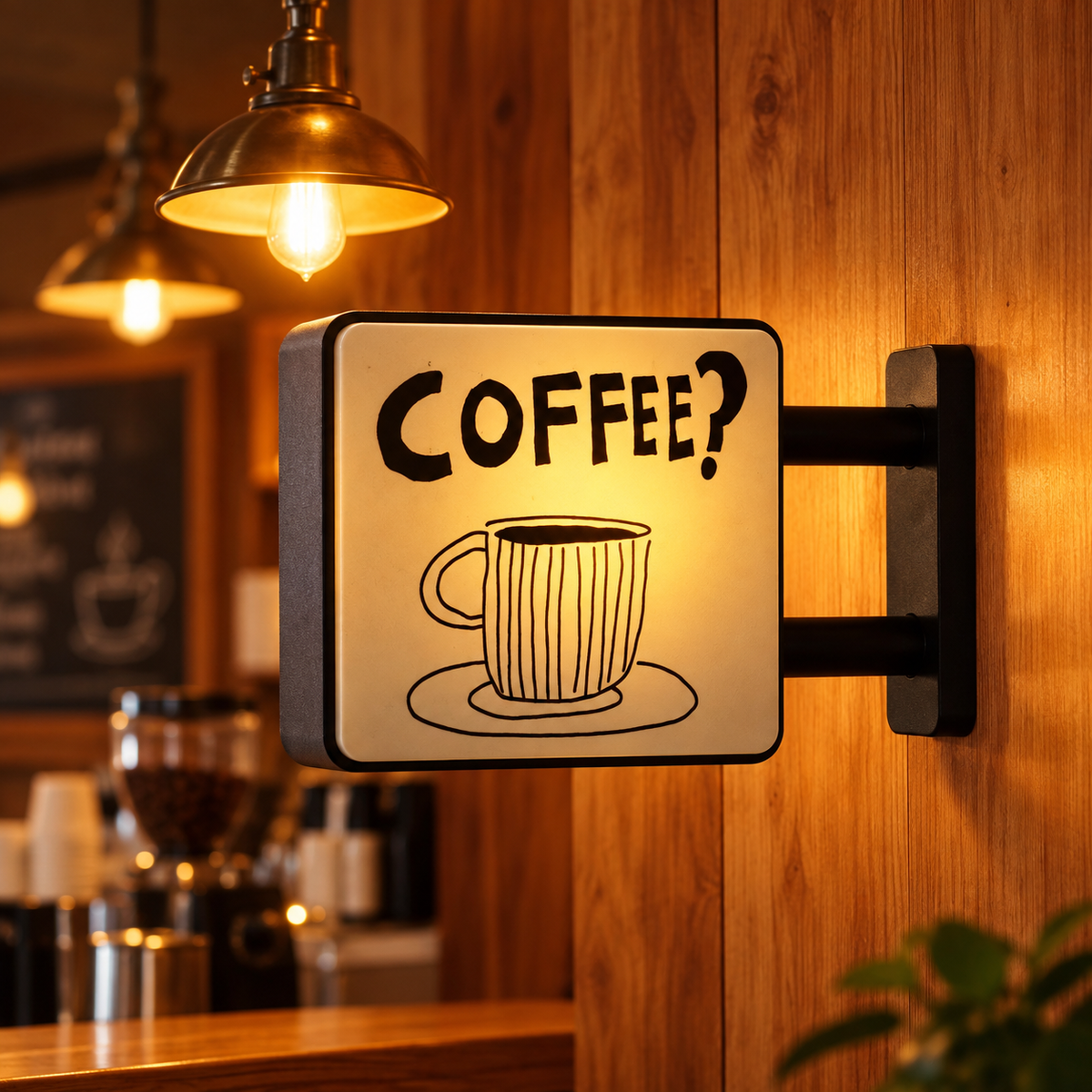 ☕Magnetic Coffee Machine Signboard