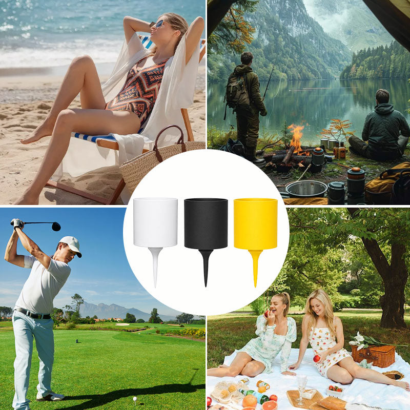 Portable Golf Ground Cup Holder – Drink Holder Stake for Coffee & Beverage Cups