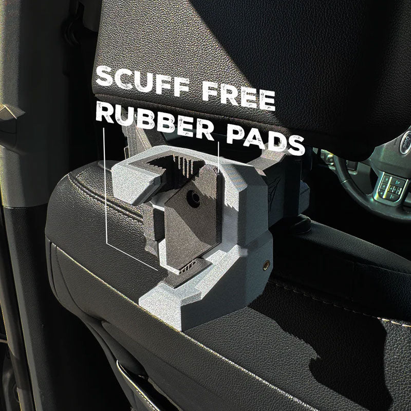 HuntLock™ Vehicle Bow Rack – Secure Rear Seat Archery Storage for Hunting Trips