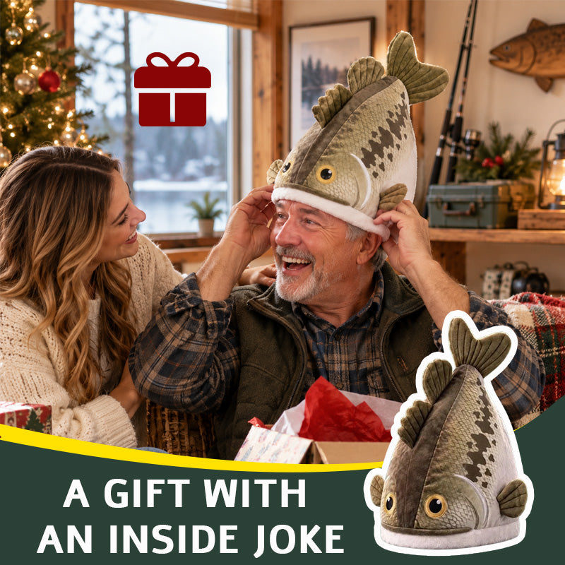 Funny Fish Head Hat – Novelty Fishing Gift for Anglers