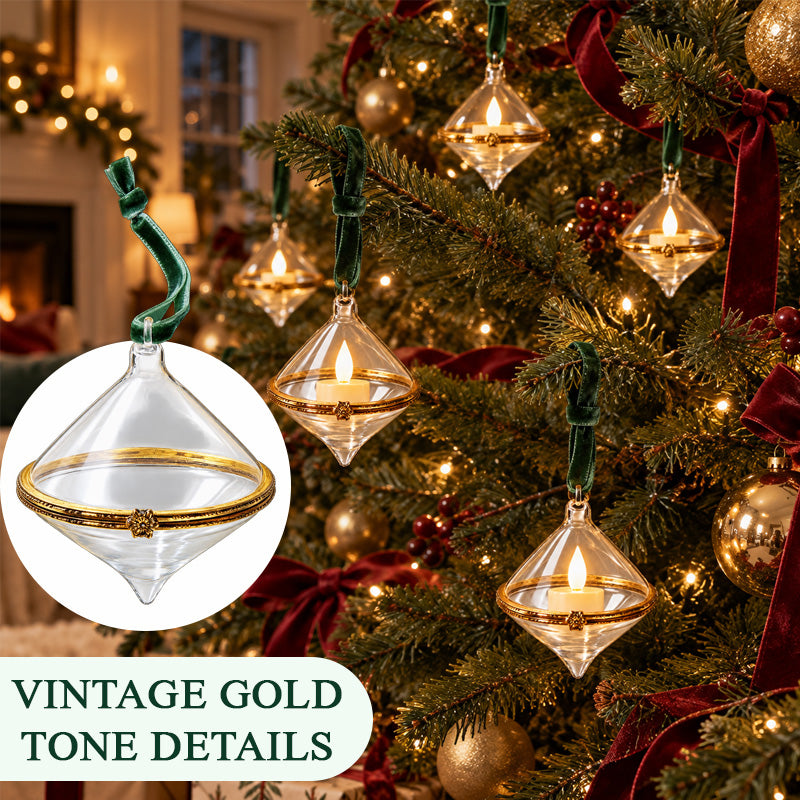 🎄 Vintage Transparent Christmas Tree Ornaments