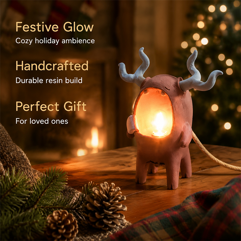 Christmas Reindeer Night Light | Cozy LED Holiday Decoration & Gift