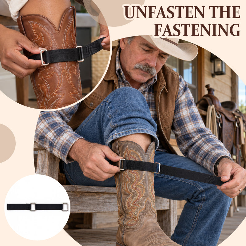 Western Cowboy Boot Straps – Adjustable Hook-and-Loop Boot Shaft Tighteners