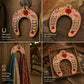 Handcrafted Leather Horseshoe Wild Rag Holder | Western Scarf & Bandana Organizer