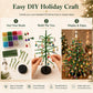 Mini Tabletop DIY Beaded Christmas Tree Craft Kit | Handmade Holiday Home Decor
