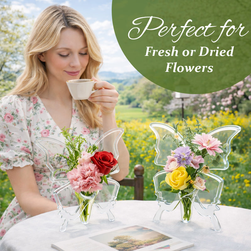 🦋 Butterfly Acrylic Vase