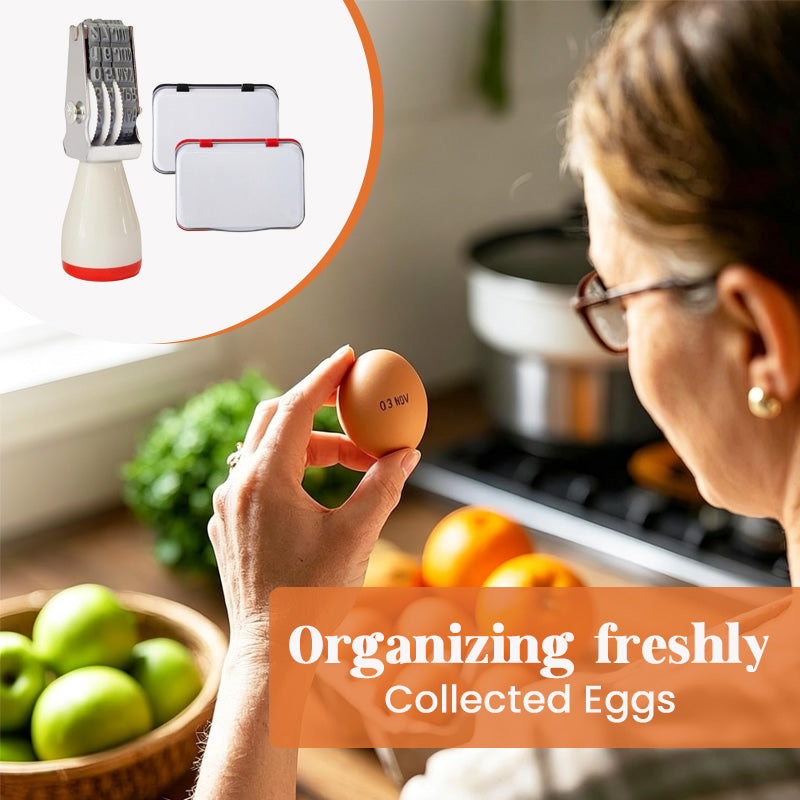 Egg Date Stamp Kit with Ink Pads
