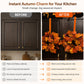 Autumn Maple Leaf Kitchen Cabinet Wreaths with Ribbon