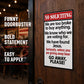 Funny No Soliciting Door Sign | Humorous Household Warning Plaque
