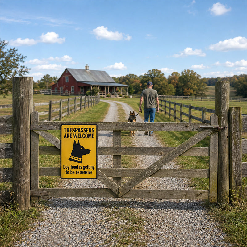 Trespassers Are Welcome Funny Warning Sign