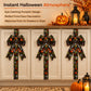 🎃Halloween Cabinet Bow Decoration-Funny Pumpkin Ribbon Wreath for Kitchen Cabinet
