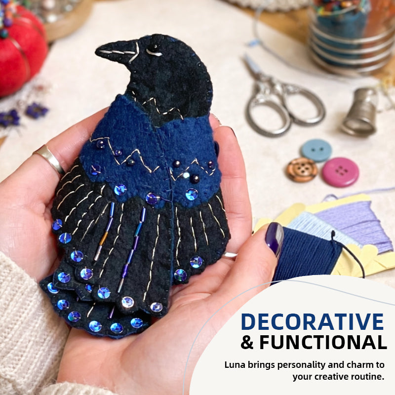 Luna the Crow Sewing Case