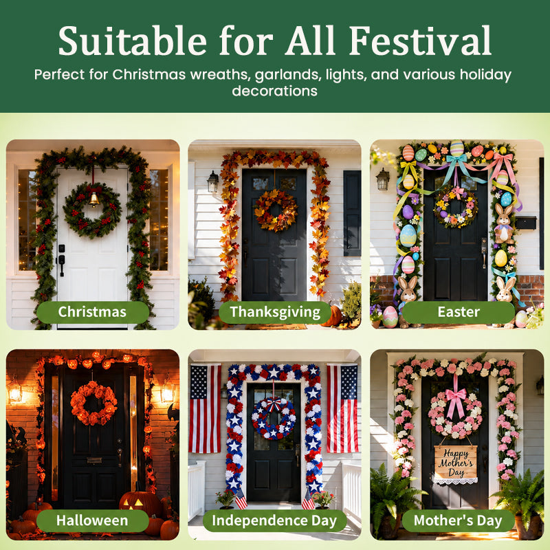 Adjustable Christmas Wreath Hanger Rod