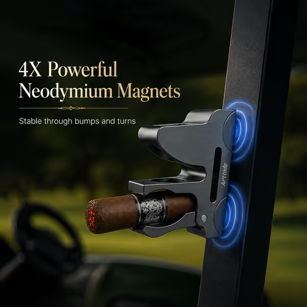 Universal Magnetic Cigar Clip for Golf Cart