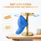 360° Rotating Baseball Cap Organizer with Storage Tray