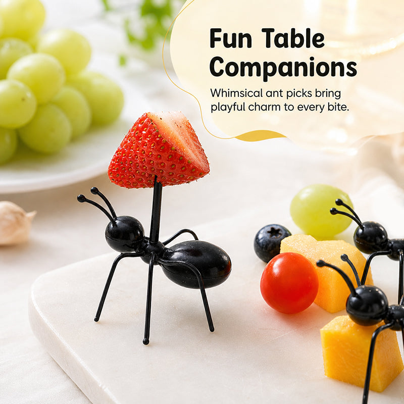 Creative Ant Fruit Fork Set | Fun Ant Fruit Picks & Party Table Decor