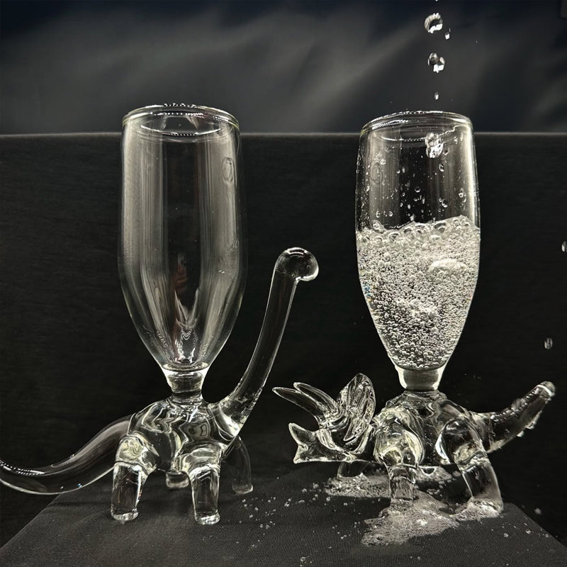 Dinosaur Themed Champagne Glasses