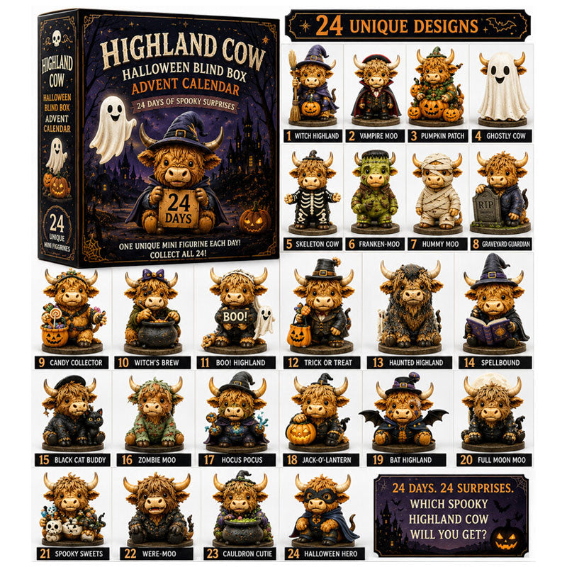 Highland Cow Halloween Blind Box Advent Calendar