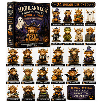 Highland Cow Halloween Blind Box Advent Calendar