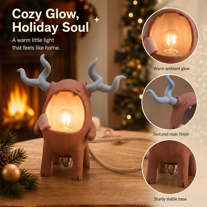 Christmas Reindeer Night Light | Cozy LED Holiday Decoration & Gift