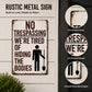 ☠️ No Trespassing Funny Warning Sign
