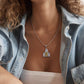 🤠 Letter Pendant CowTag Initial Necklace