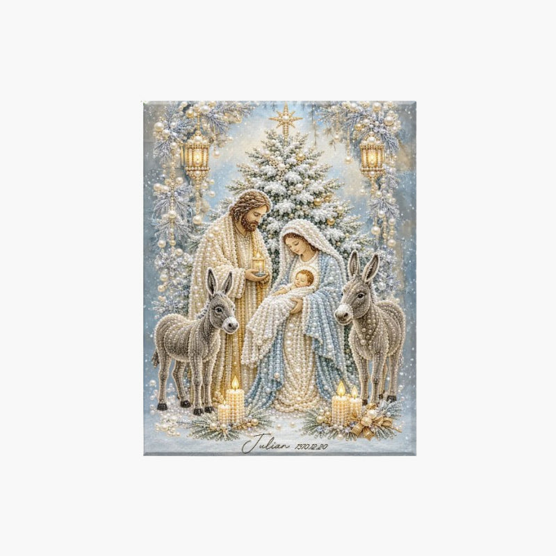 Nativity Scene Diamond Painting Kit – Christmas Christian DIY Decor
