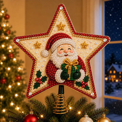 ✨ DIY Beaded Christmas Tree Topper Kit | 8 Festive Designs
