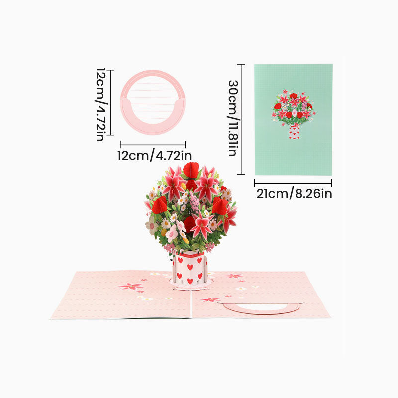 💐 Pop-Up Wildflower Valentine’s Card