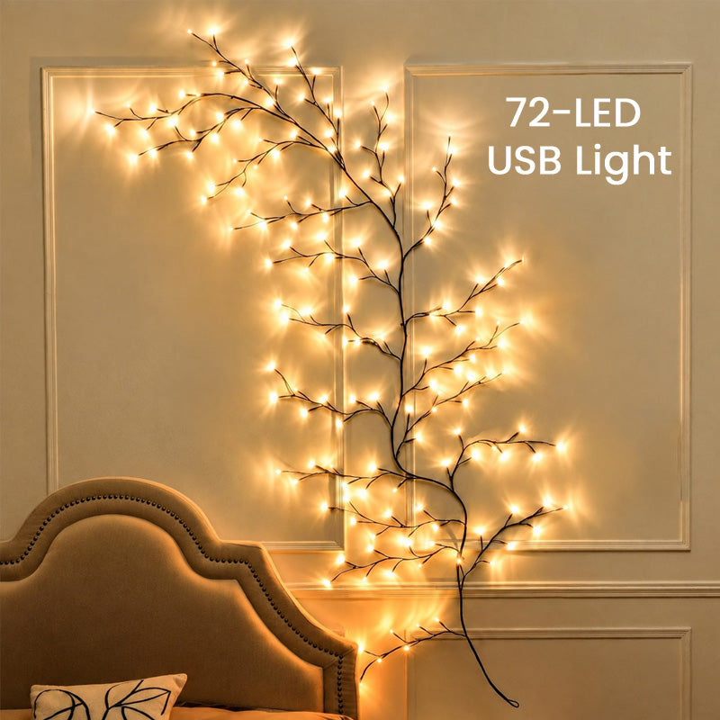 ✨ Flexible LED Branch Lights | Remote-Controlled Holiday Wall Decor