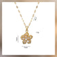 Rotating Bauhinia Zircon Necklace