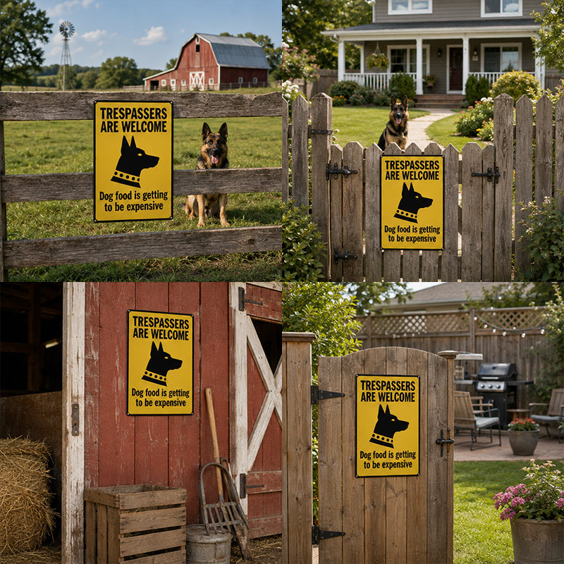 Trespassers Are Welcome Funny Warning Sign