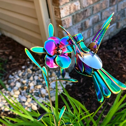 Dazzling Hummingbird Garden Stake