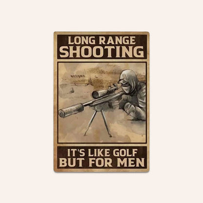 🎯Long-Range Shooting Wall Sign: Perfect Man Cave Decor & Gift for Hunters