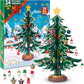 24-Day Wooden Christmas Tree Advent Calendar with Ornaments