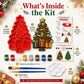 🔥 LAST DAY 49% OFF – 🎄 DIY Christmas Tree Mold & Paint Craft Kit | Reusable 3D Mold with 8 Acrylic Paints, 2 Brushes & Festive Detail Guide 🎨✨