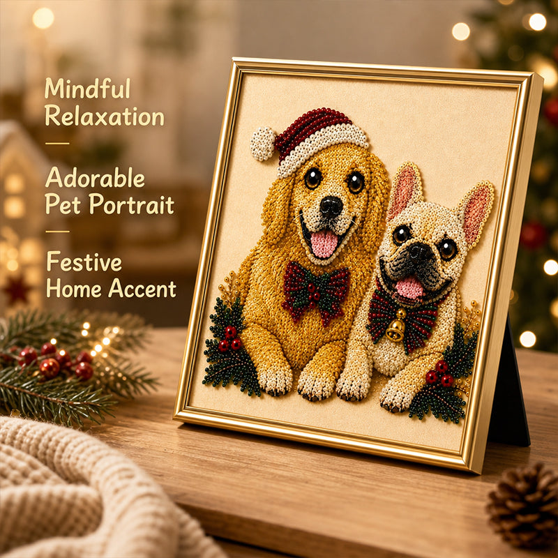 Christmas Cat Pearl Diamond Painting Kit