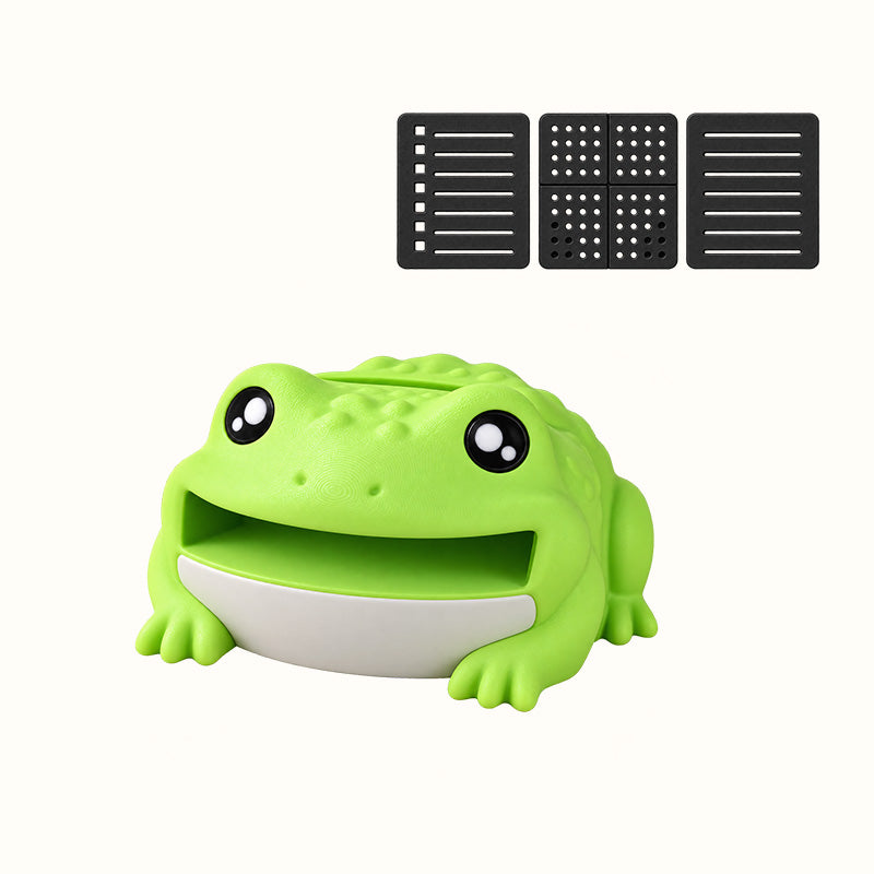 Frog Sticky Note Organizer with Drawing Stencils & Pen Holder