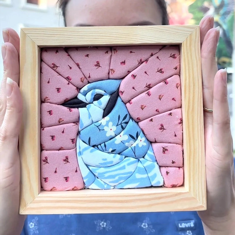DIY Fabric Art Kit | No-Sew Fabric Mosaic Wall Art Craft with Frame & Tools