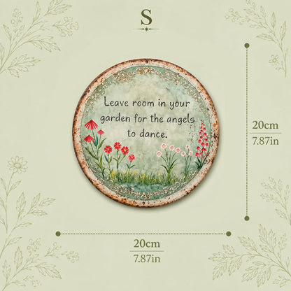 ✨ Angel Dance Round Metal Sign