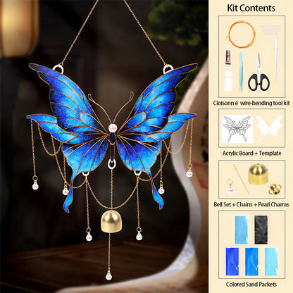 DIY Cloisonné Enamel Butterfly Wind Chime Craft Kit